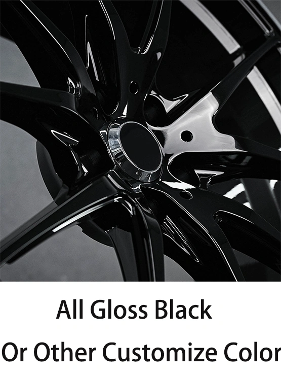 Forged wheels, full gloss black, 17 inches, 18 inches, 19 inches, 20 inches, 21 inches, 5x100, 5x105, 5x108, 5x110, 5x112, 5x114.3, 5*120, 5*127, passenger car alloy wheels