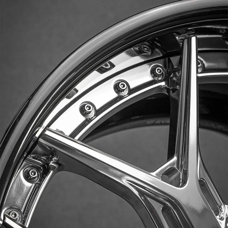 Forged wheel two-piece structure 18 inches, 19 inches, 20 inches, 21 inches, 22 inches, 23 inches, glossy black or other customized color rims