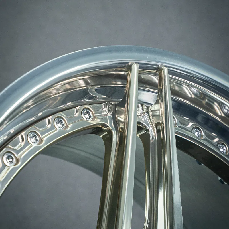 Manufacturing Price Cast Wheel Two-piece Structure Center Disc Polished Gold or Other Custom Colors