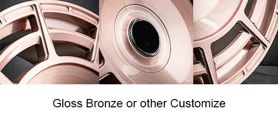 Gloss Bronze Monolithic Forged Custom Aluminum Alloy Wheels 19-inch 20-inch 21-inch 5x100 5x105 5x110 5x114.3 5x120