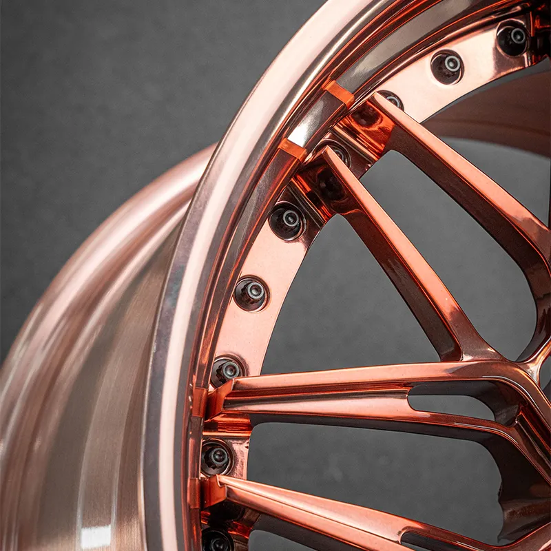 Forged wheel two-piece structure 18 inches 19 inches 20 inches 21 inches 22 inches 23 inches Polished Rose Gold Center disc color customizable