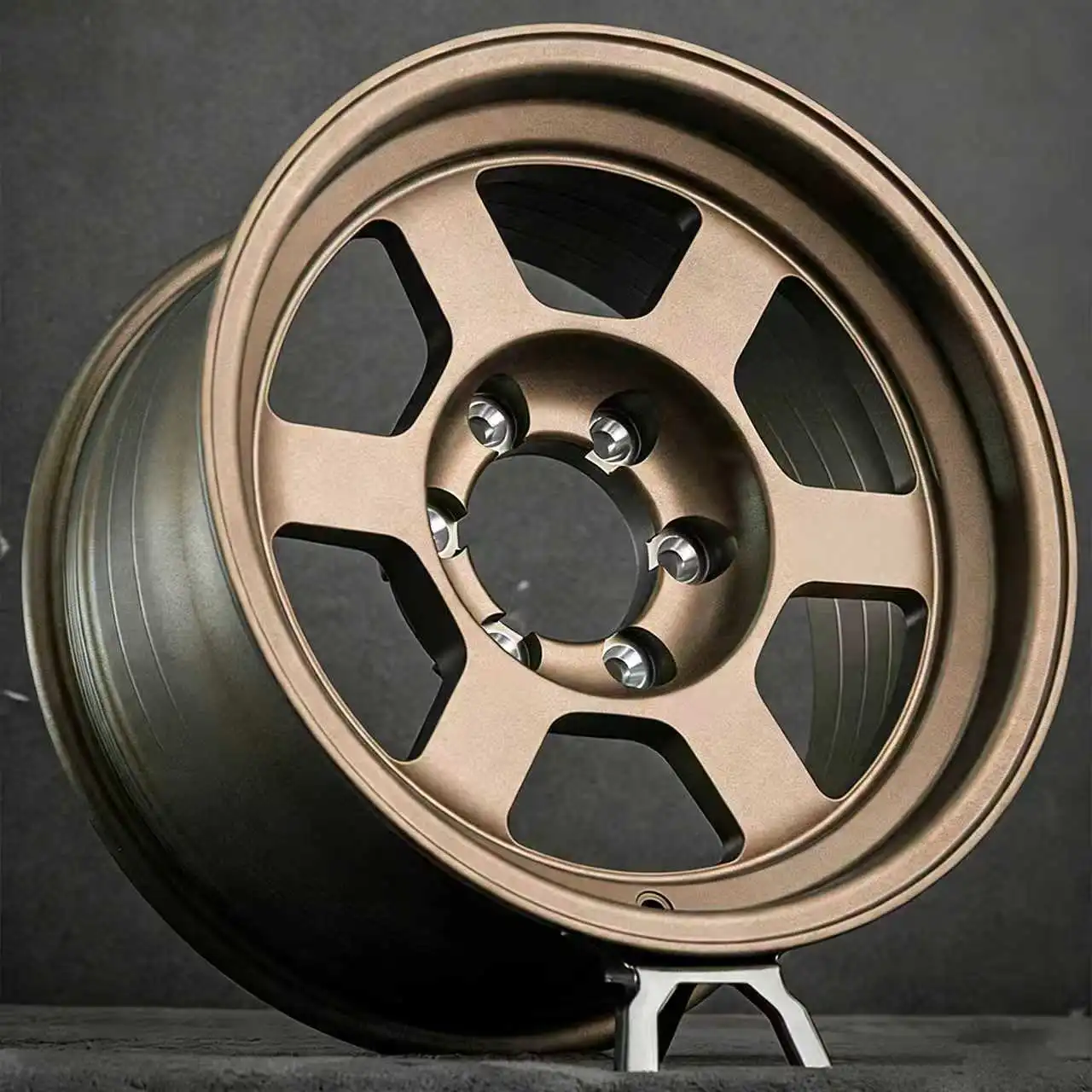 Bronze Monolithic Forged Custom Aluminum Alloy Wheels JDM Style 4X4 Off-Road Wheels 17-inch 18-inch 20-inch