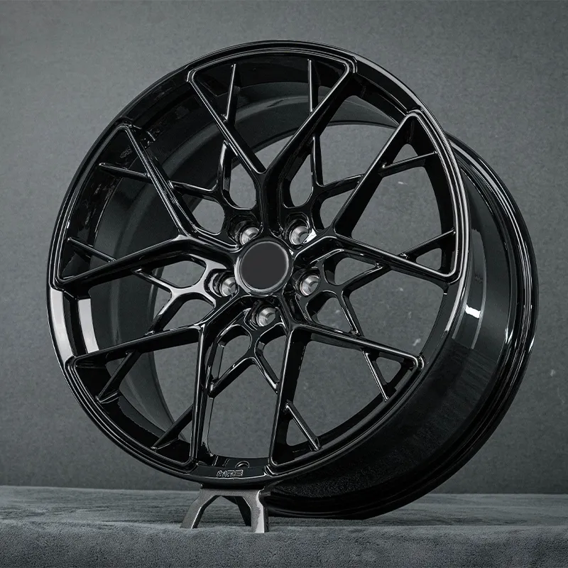 Forged wheels, full gloss black, 17 inches, 18 inches, 19 inches, 20 inches, 21 inches, 5x100, 5x105, 5x108, 5x110, 5x112, 5x114.3, 5*120, 5*127, passenger car alloy wheels