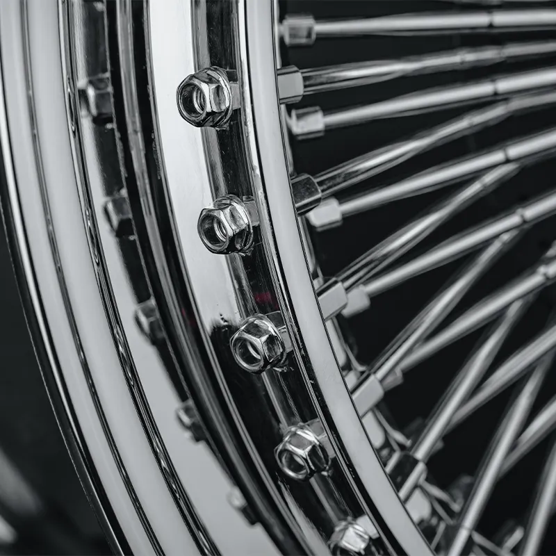 OEM Factory Spoke-Type Two-Piece 20 21 22 24 26 28 Inch Steel Wire Wheel Forged Alloy Chrome-Plated Spoke Passenger Car Wheel Spoke Steel Wire Wheel