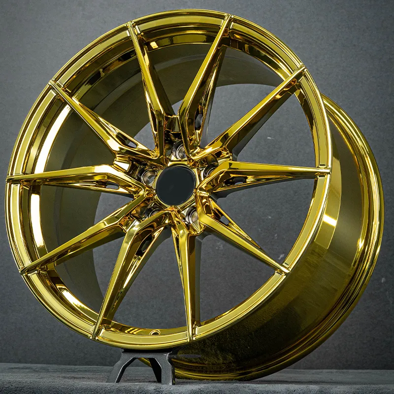 Custom Concave Aluminum Alloy Forged 17, 18, 19, 20-inch Deep Concave 5x112, 5x127, 5x114.3 Gold Rims Suitable for BMW M2, M3, M4, A4 B8, A6 C7