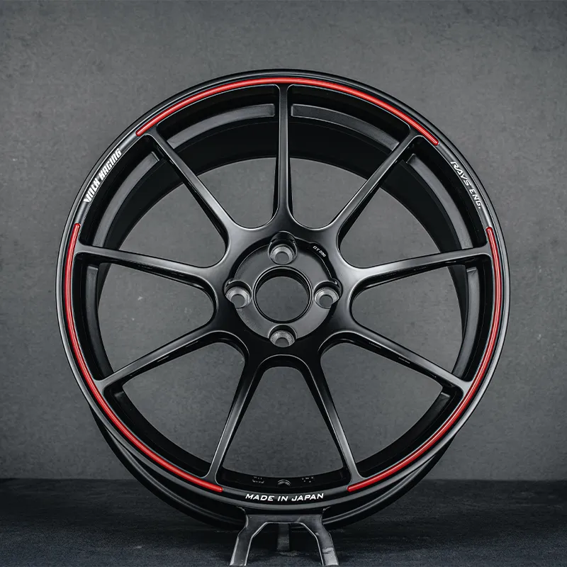 Forged wheel integrated structure premium aluminum alloy 17-21 inches full matte black, front wheel rim painted with red lines