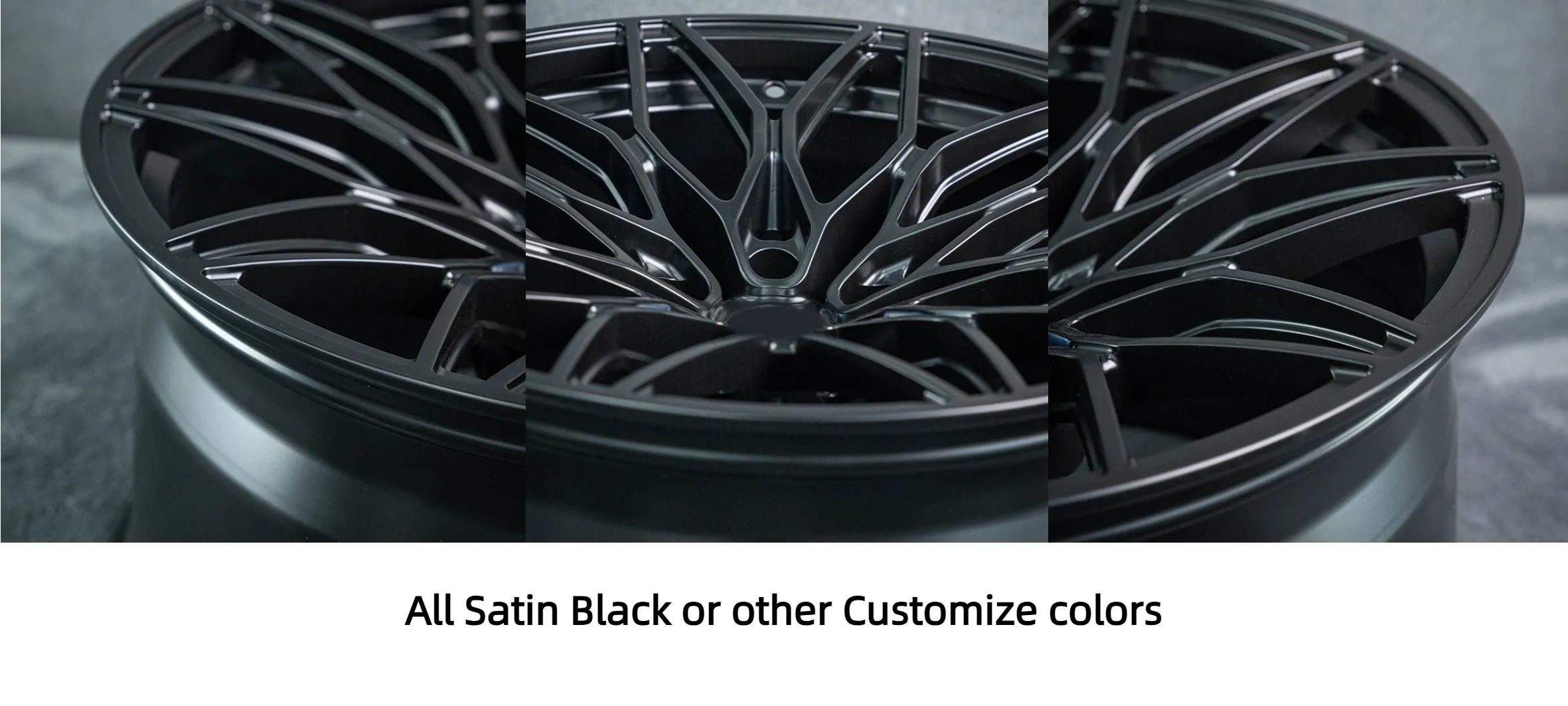 Popular Style Forged Aluminum Alloy Car Wheels 17-21 Inches Full Matte Black or Other Custom Colors