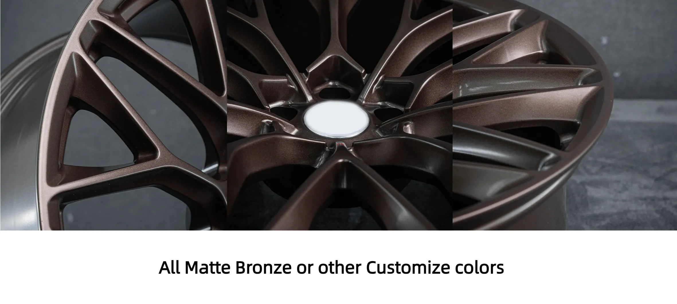 High-quality forged wheel monoblock structure, 17-21 inches, full matte bronze or other custom colors