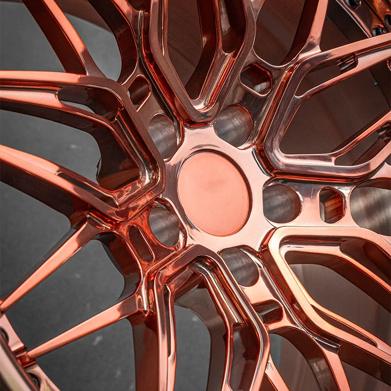 Forged wheel two-piece structure 18 inches 19 inches 20 inches 21 inches 22 inches 23 inches Polished Rose Gold Center disc color customizable