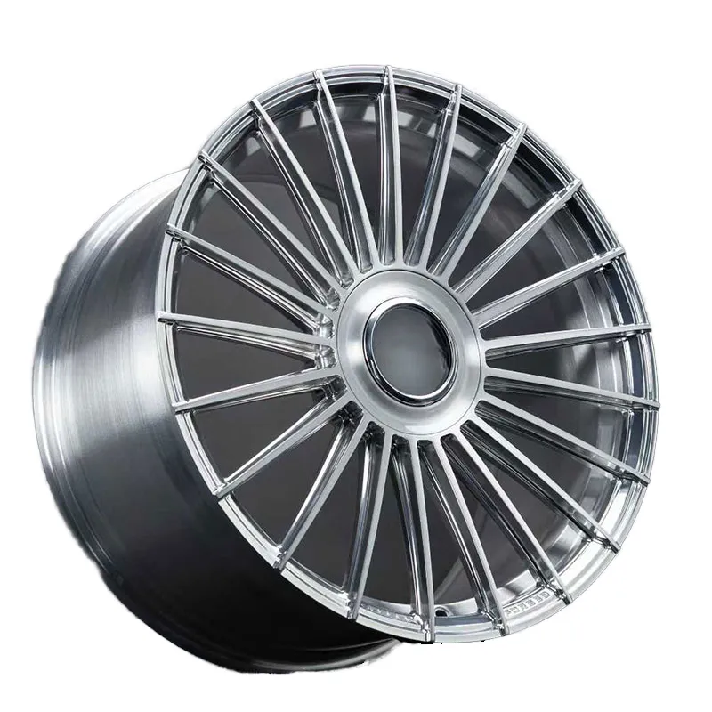 Custom Forged Wheels High Polish + Brushed Monoblock 19-inch 20-inch 22-inch 5x114.3 Aluminum Alloy Wheels with Linear Spoke Design