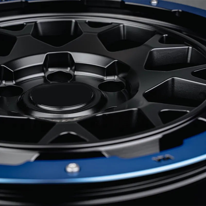 Forged wheel integrated structure 4X4 off-road wheel 17 inches 18 inches full satin or other custom colors with blue painted front lip