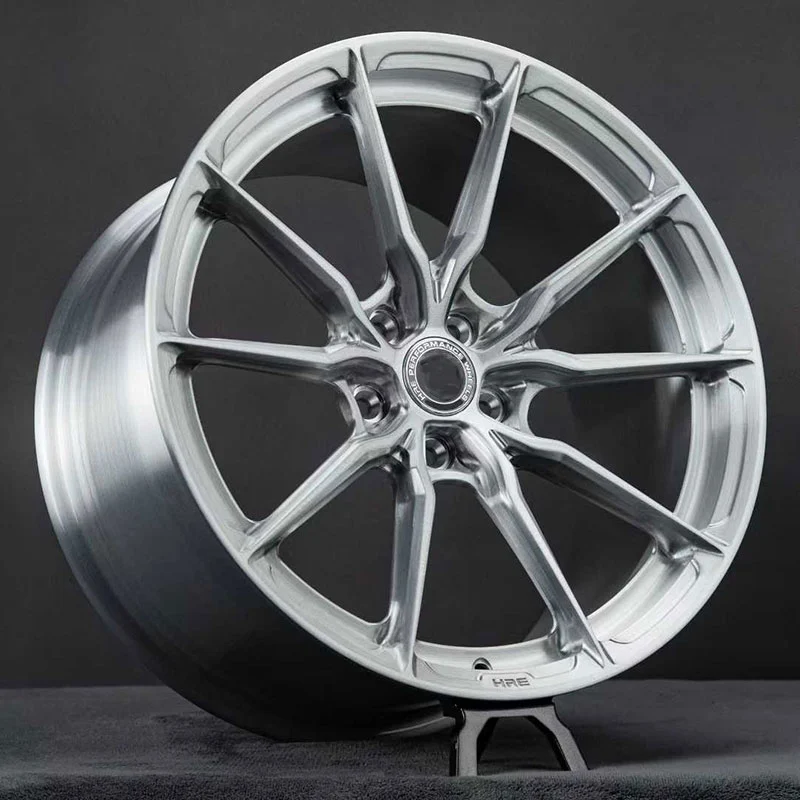 Ruedas de aleación integrales forjadas con acabado de dibujo de alambre colorido personalizadas de nueva generación, 17-20 pulgadas, radios en forma de V, para automóviles de pasajeros