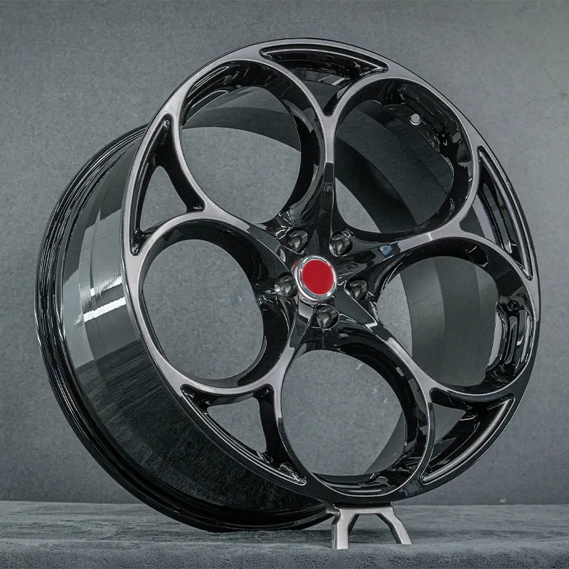 Brand new, durable and customizable fully bright black 17-inch, 18-inch, 19-inch and 20-inch forged aluminum alloy car wheels with sizes of 5x100, 4x114.3 and 5x114.3