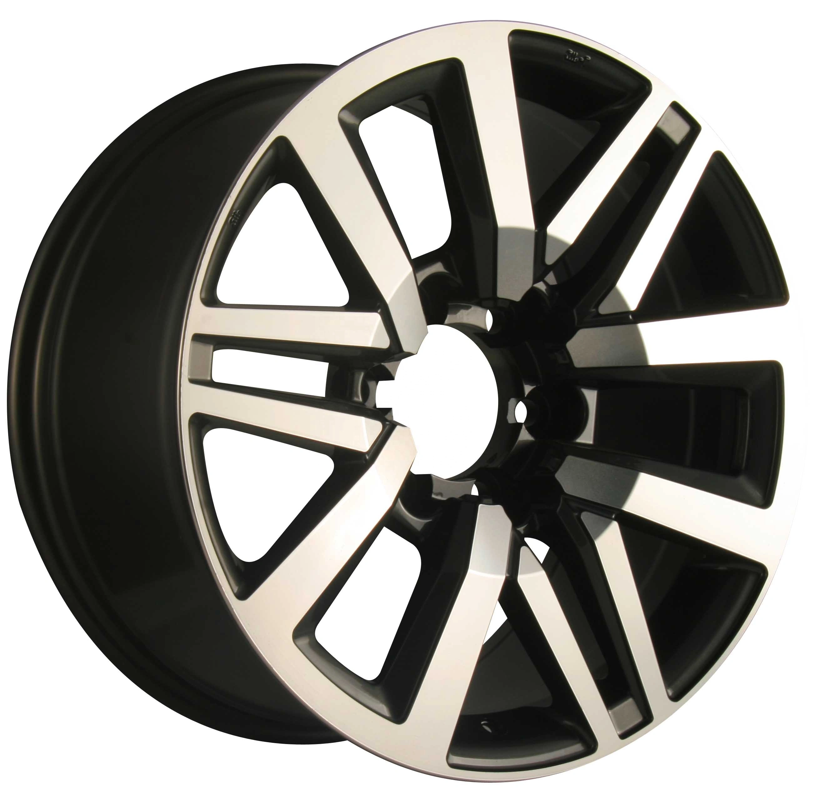Factory in-stock 20-inch alloy replica wheel rim new 8.5J PCD 6*139.7 cast wheel rim, suitable for Toyota passenger cars