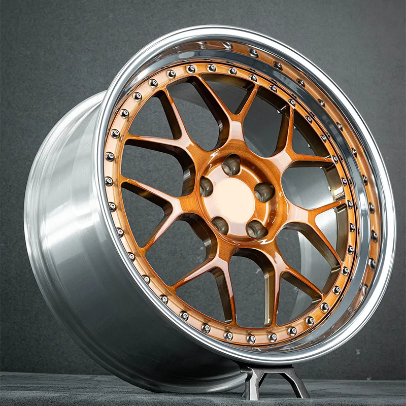 Rose Gold Two-Piece Forged Custom Aluminum Alloy Wheels 18 inches, 19 inches, 20 inches, 23 inches 5x100, 5x105, 5x110, 5x114.3, 5x120
