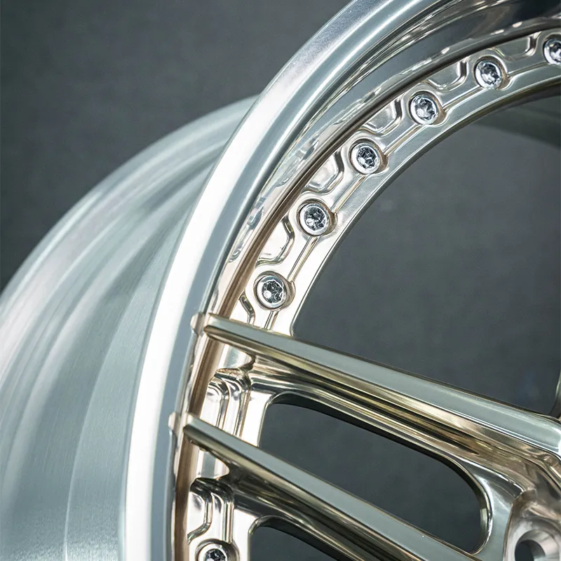 Manufacturing Price Cast Wheel Two-piece Structure Center Disc Polished Gold or Other Custom Colors