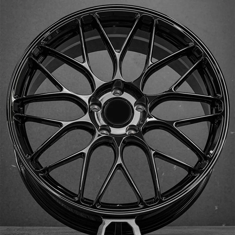 Hot-selling High-quality Forged Wheels Modification 17-23 Inches Aluminum Alloy Glossy Black Suitable for Full Car Modification
