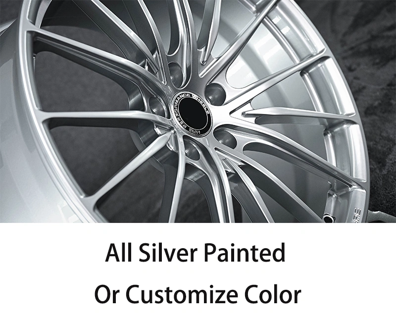 Forged wheel one-piece structure 17 inches 18 inches 19 inches 20 inches 21 inches full silver custom rim passenger car alloy 5x105 5x108 5x114.3 5x120 wheel hub