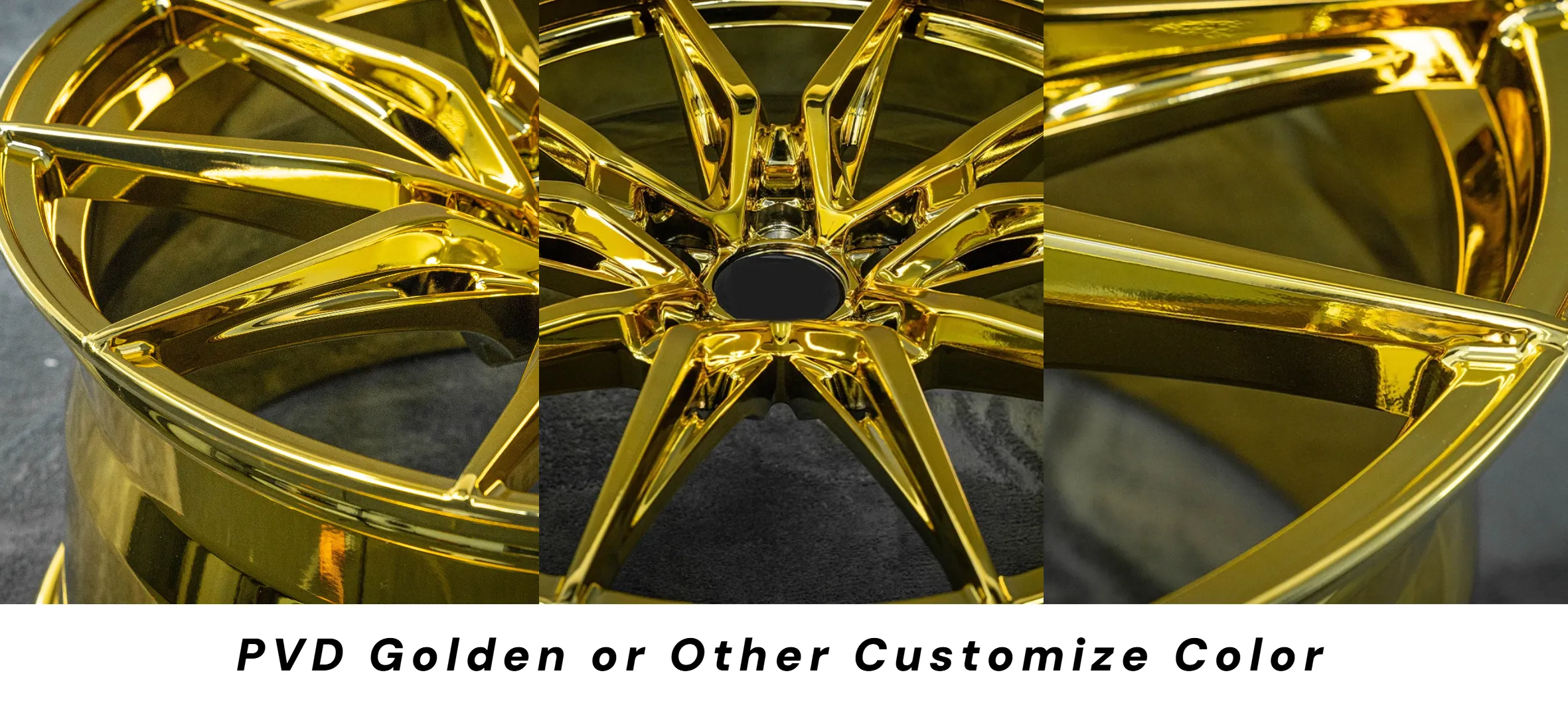 Custom Concave Aluminum Alloy Forged 17, 18, 19, 20-inch Deep Concave 5x112, 5x127, 5x114.3 Gold Rims Suitable for BMW M2, M3, M4, A4 B8, A6 C7