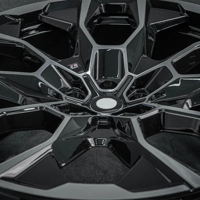 Newly designed black machined silver wheel, aluminum alloy forged wheel, 17-inch, 18-inch, 19-inch, glossy black with machined surface
