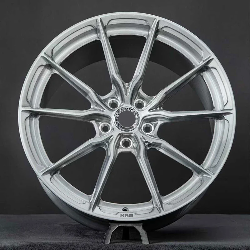 Ruedas de aleación integrales forjadas con acabado de dibujo de alambre colorido personalizadas de nueva generación, 17-20 pulgadas, radios en forma de V, para automóviles de pasajeros