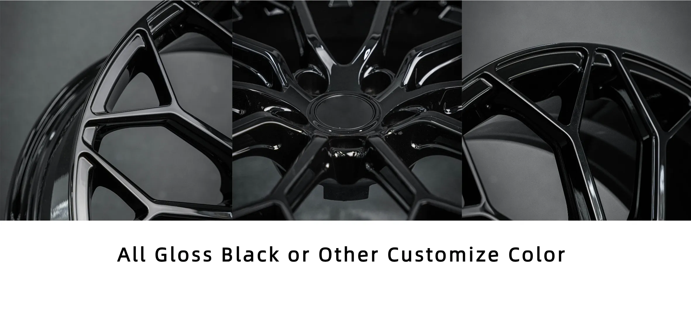 All-gloss black one-piece forged custom aluminum alloy wheels 17-inch, 18-inch, 19-inch, 20-inch, 21-inch 5x100, 5x114.3, 5x120