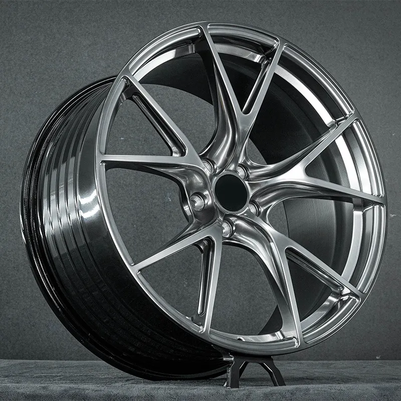 Wholesale of newly designed factory-forged aluminum alloy sports car wheels with flow-forming technology, available in 5x114.3, 5x112, 5x120 patterns, matte black finish
