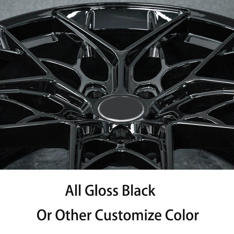 Forged wheels, full gloss black, 17 inches, 18 inches, 19 inches, 20 inches, 21 inches, 5x100, 5x105, 5x108, 5x110, 5x112, 5x114.3, 5*120, 5*127, passenger car alloy wheels