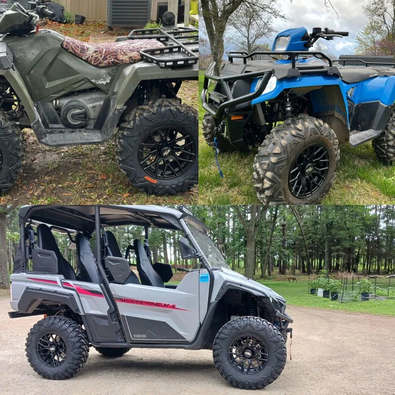 12-inch and 14-inch ATV UTV alloy rims with PCD 4x110, 4x137, 4x156, cast wheels, with 30mm ET and 10mm ET, suitable for cf-moto