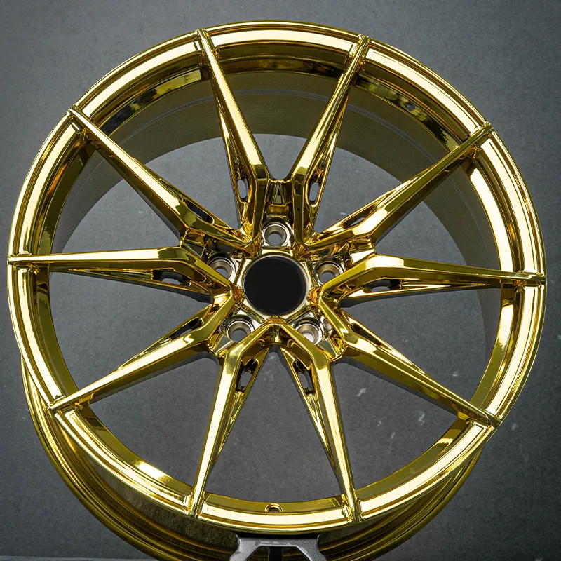 Custom Concave Aluminum Alloy Forged 17, 18, 19, 20-inch Deep Concave 5x112, 5x127, 5x114.3 Gold Rims Suitable for BMW M2, M3, M4, A4 B8, A6 C7