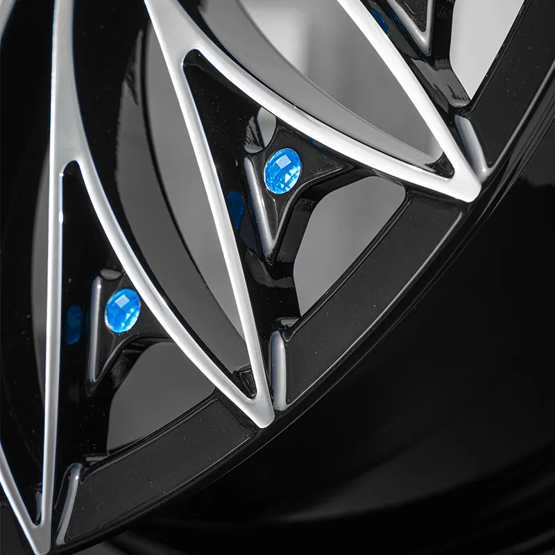 Forged wheels 18 inches, 19 inches, 20 inches, 21 inches, 22 inches, 5x100, 5x105, 5x108, 5x110, 5x112, 5x114.3, 5x120, full gloss black, with machined automotive alloy wheels