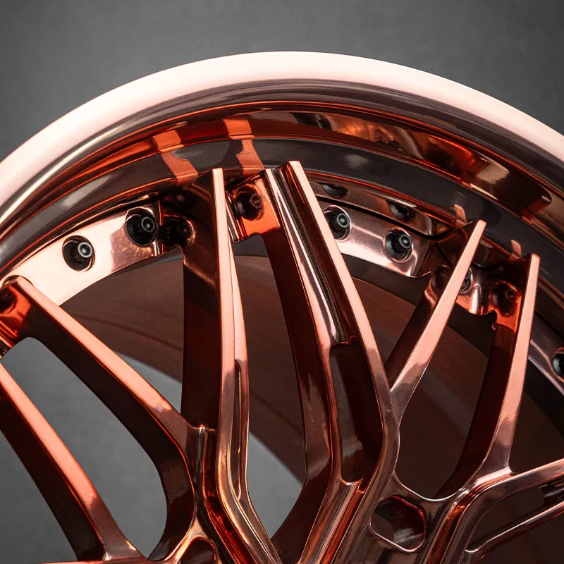 Forged wheel two-piece structure 18 inches 19 inches 20 inches 21 inches 22 inches 23 inches Polished Rose Gold Center disc color customizable