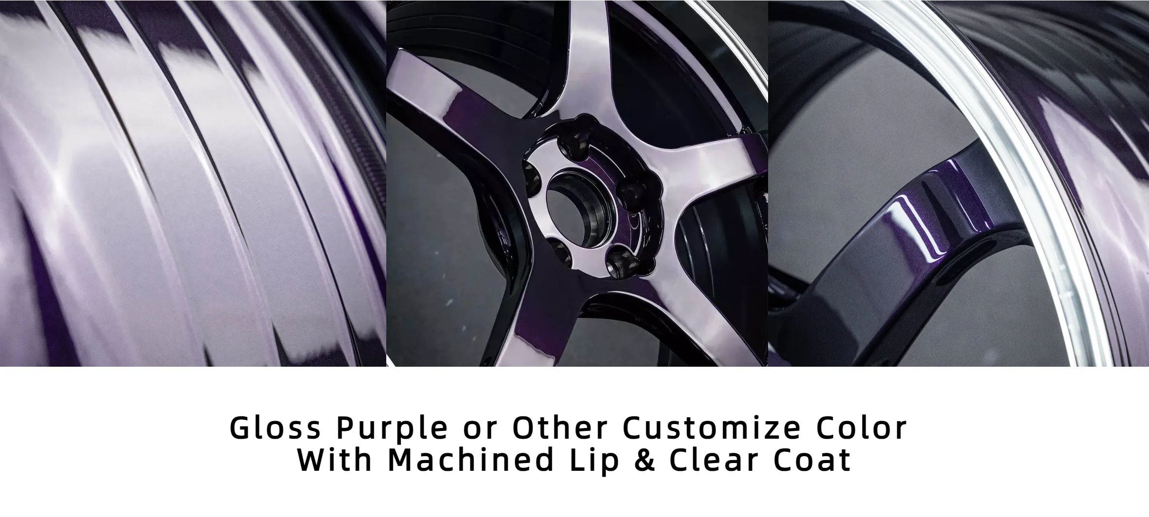 Glossy Purple One-piece Forged Custom Aluminum Alloy Wheels 17-inch 18-inch 19-inch 20-inch 5x100 5x105 5x110 5x114.3 5x120