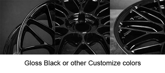 Hot-selling High-quality Forged Wheels Modification 17-23 Inches Aluminum Alloy Glossy Black Suitable for Full Car Modification