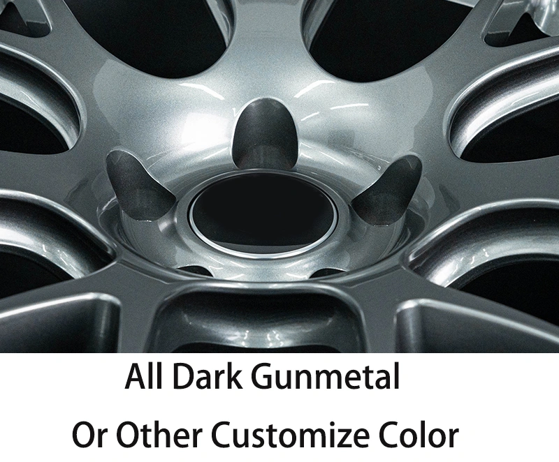 Forged All-Black Gunmetal Wheels 18 Inch 19 Inch 20 Inch 5x100 5x105 5x108 5x110 5x112 5x114.3 5*120 5*127 5*130 Passenger Car Alloy Wheels