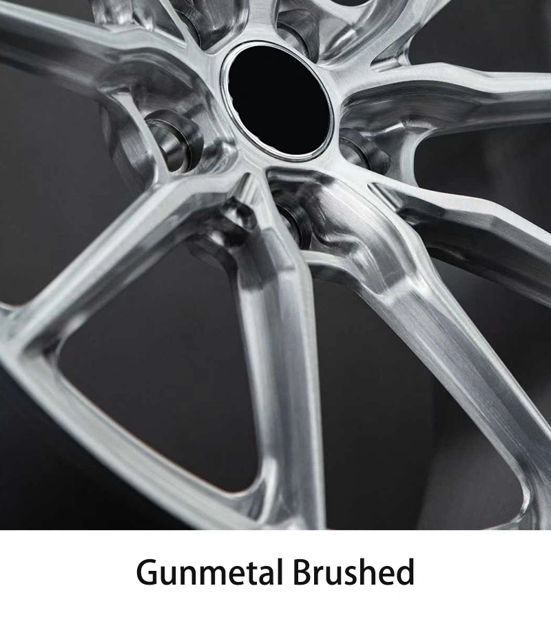 Ruedas de aleación integrales forjadas con acabado de dibujo de alambre colorido personalizadas de nueva generación, 17-20 pulgadas, radios en forma de V, para automóviles de pasajeros