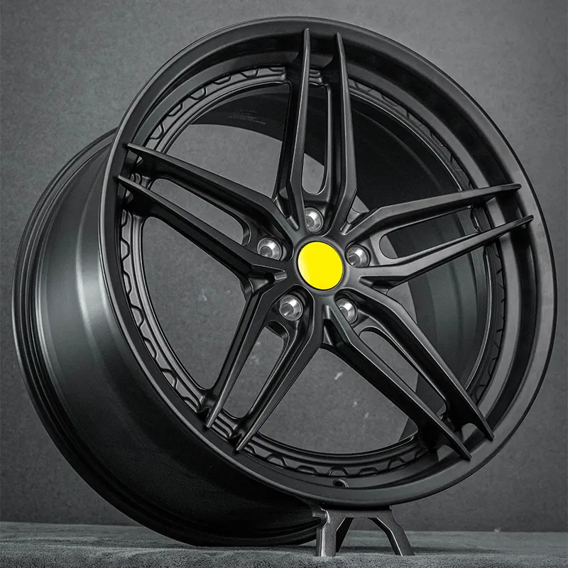 Custom Logo Forged Wheels Two-Piece Matte Black Structure 18-inch 19-inch 20-inch 21-inch 22-inch 23-inch Forged Racing Rims
