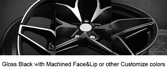 Forged wheel integrated structure 17 inches, 18 inches, 19 inches, 20 inches, 21 inches, 22 inches, 23 inches, glossy black, surface finishing