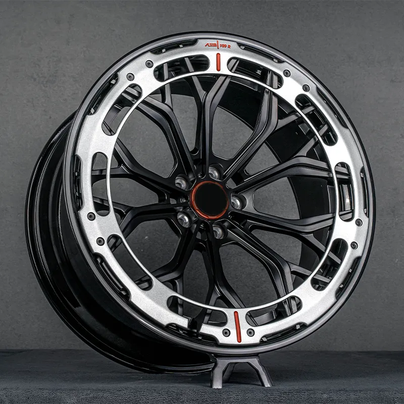 Forged three-piece aluminum alloy wheels, 18-21 inches, 5x112 5x114.3 spokes, aftermarket manufacturing