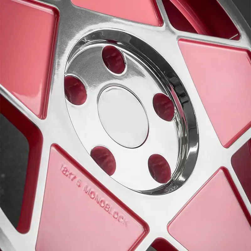 High-quality Pink Monoblock Forged Custom Aluminum Alloy Wheels 17-inch 18-inch 19-inch 20-inch 5x100 5x110 5x114.3 5x120