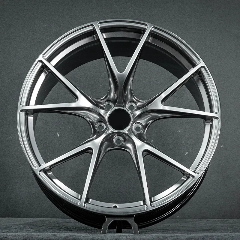 Wholesale of newly designed factory-forged aluminum alloy sports car wheels with flow-forming technology, available in 5x114.3, 5x112, 5x120 patterns, matte black finish