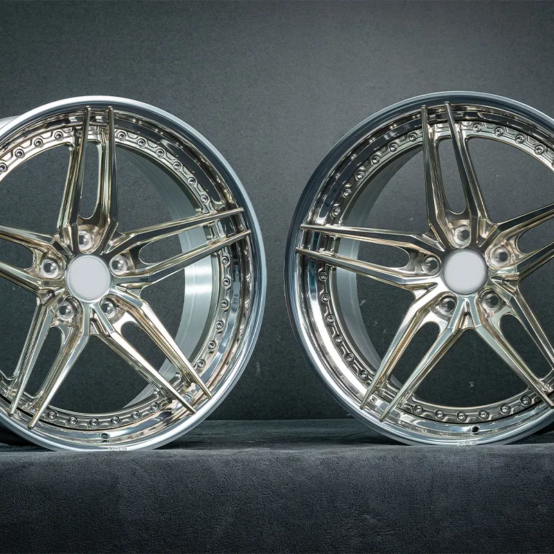 Manufacturing Price Cast Wheel Two-piece Structure Center Disc Polished Gold or Other Custom Colors