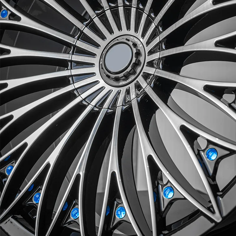 Forged wheels 18 inches, 19 inches, 20 inches, 21 inches, 22 inches, 5x100, 5x105, 5x108, 5x110, 5x112, 5x114.3, 5x120, full gloss black, with machined automotive alloy wheels