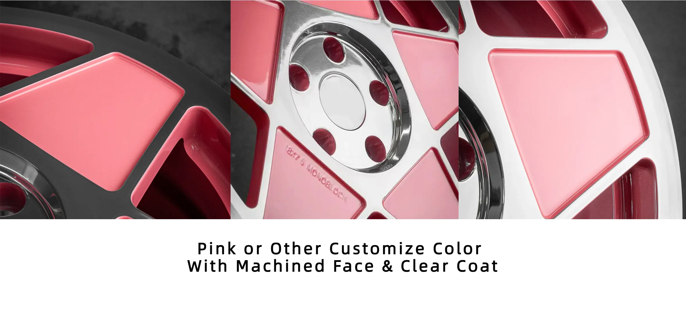 High-quality Pink Monoblock Forged Custom Aluminum Alloy Wheels 17-inch 18-inch 19-inch 20-inch 5x100 5x110 5x114.3 5x120
