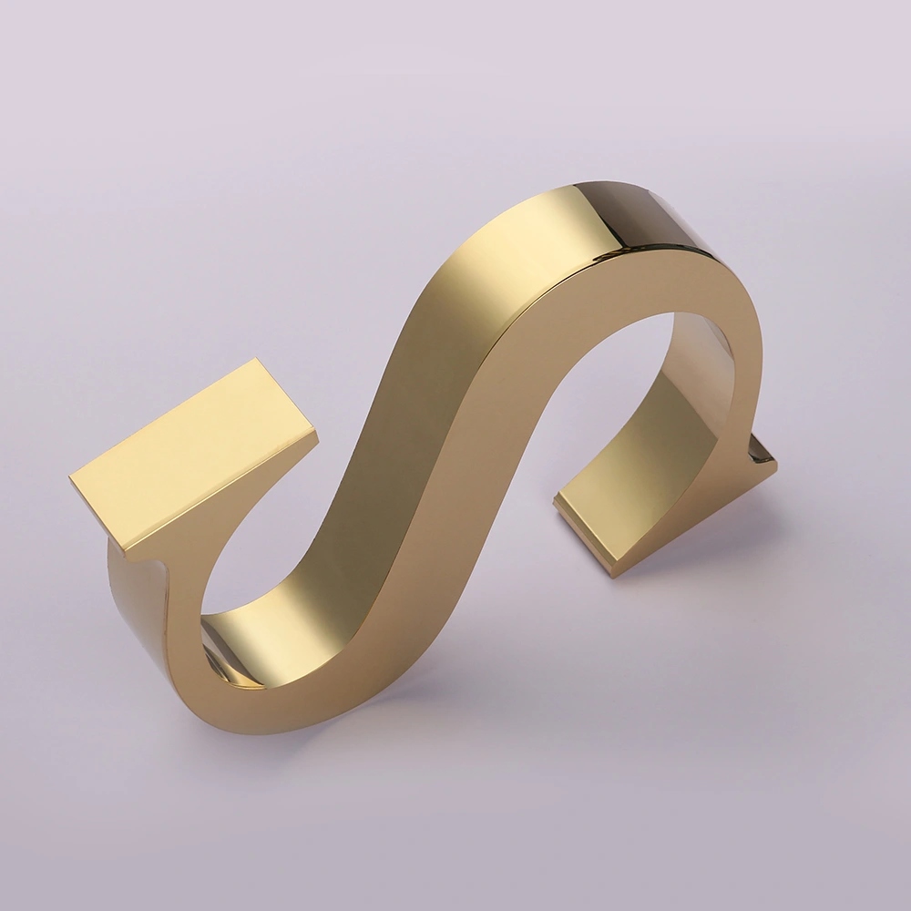 20mm Thick Gold Mirror Polished Stainless Steel Letters | Architectural Statement Signage