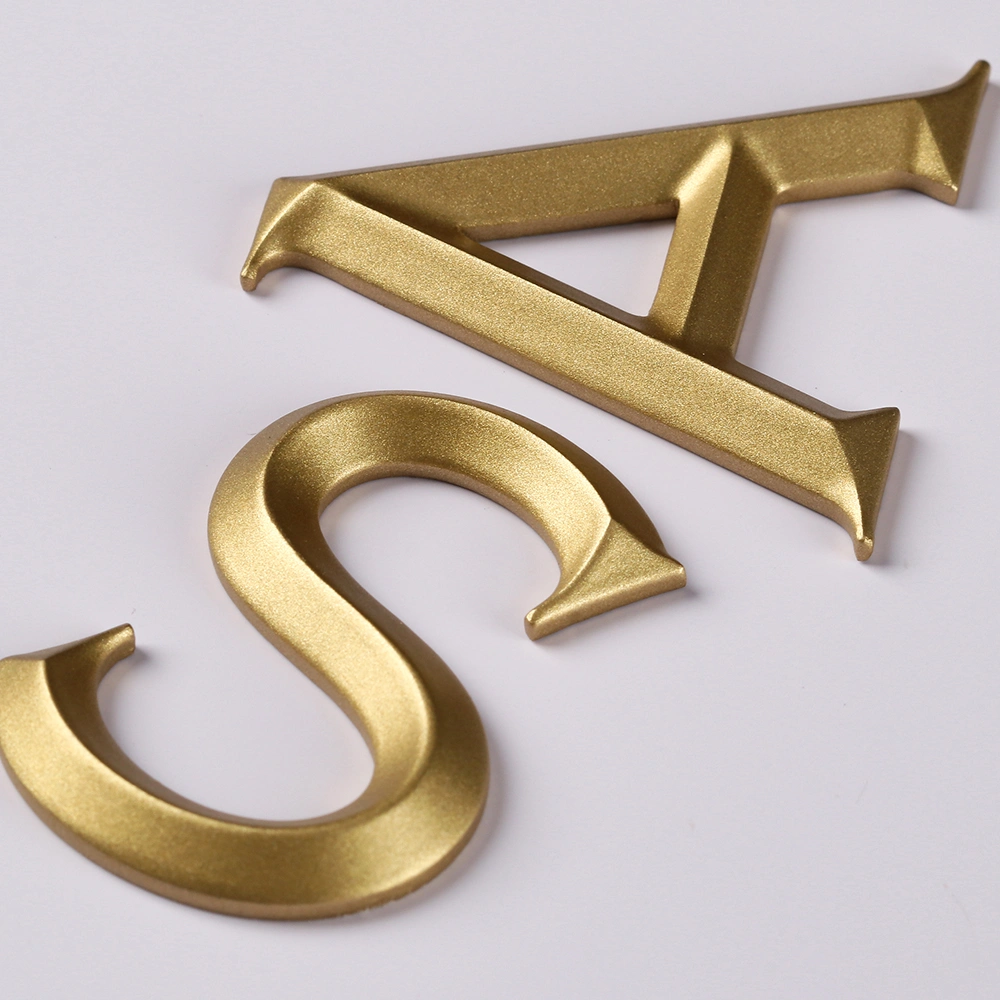 Custom 3D Brushed Gold Stainless Steel Letters for Premium Signage