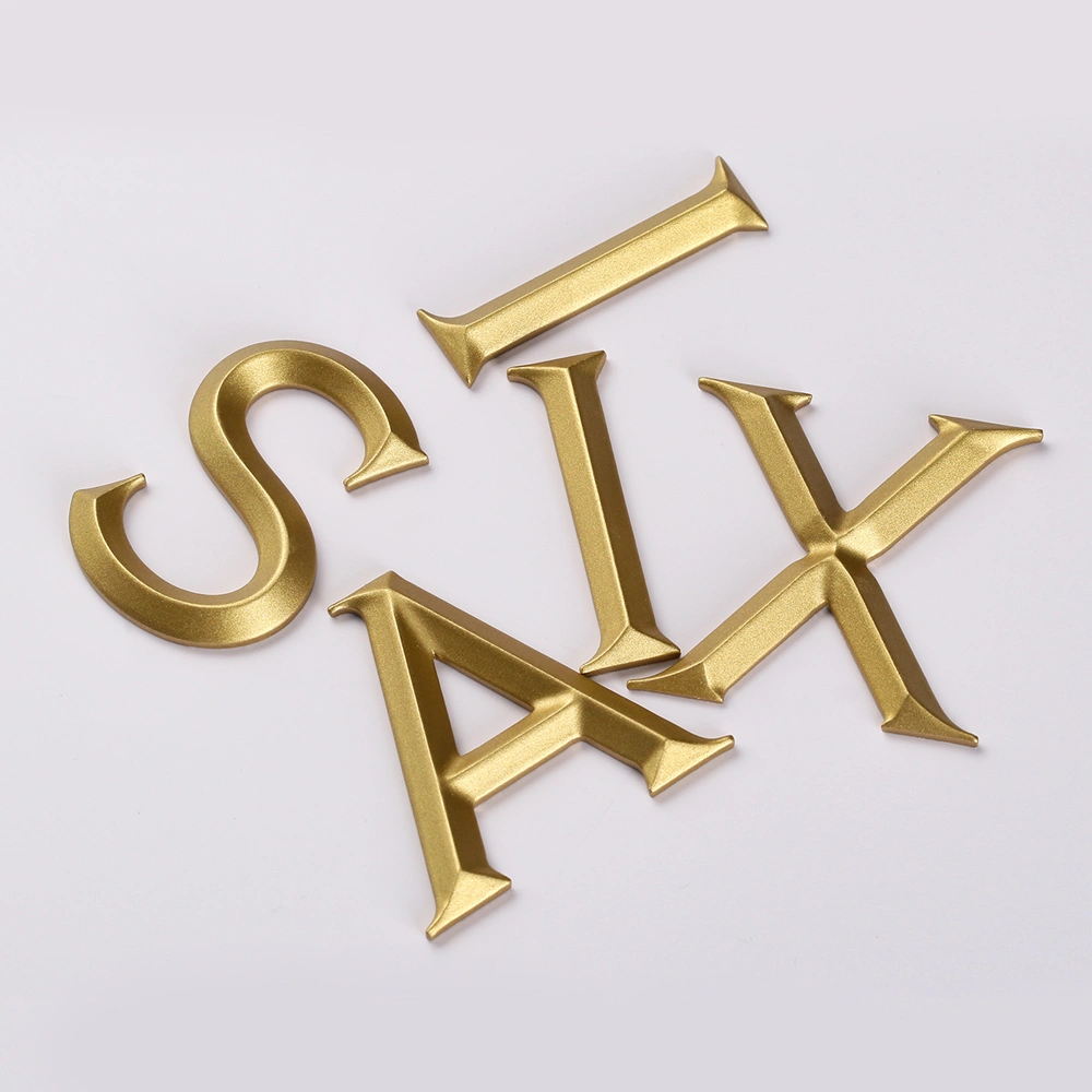 Custom 3D Brushed Gold Stainless Steel Letters for Premium Signage