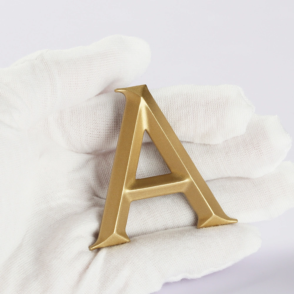 Custom 3D Brushed Gold Stainless Steel Letters for Premium Signage