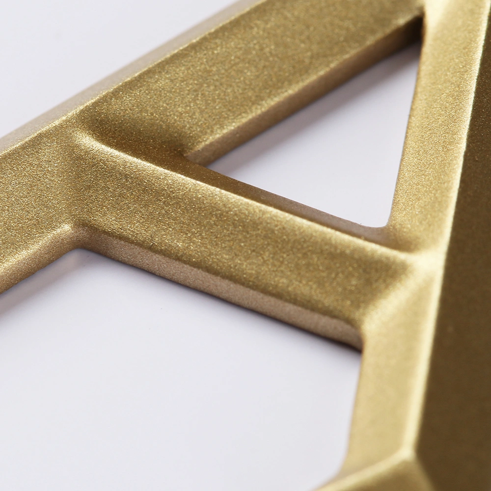 Custom 3D Brushed Gold Stainless Steel Letters for Premium Signage