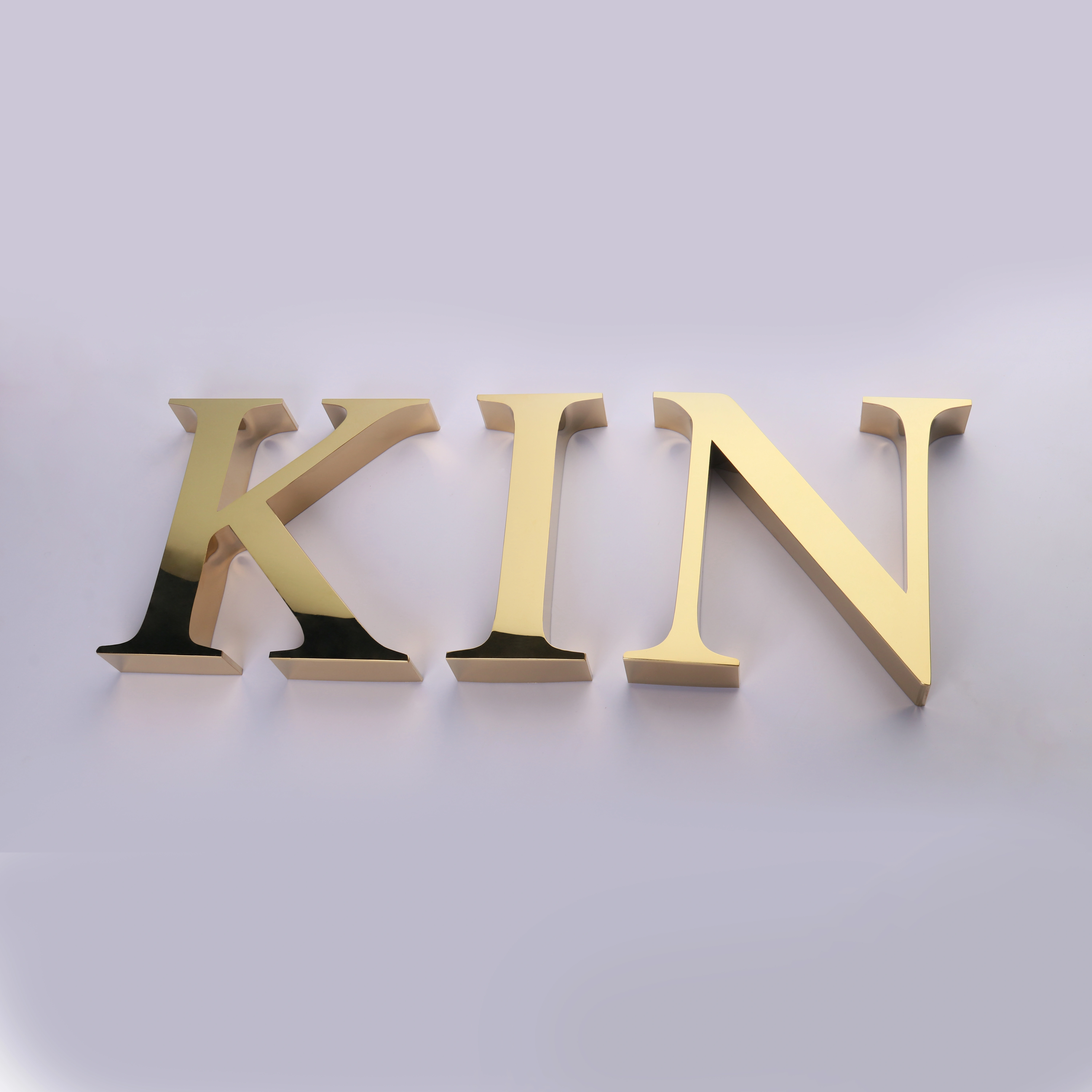 20mm Thick Gold Mirror Polished Stainless Steel Letters | Architectural Statement Signage
